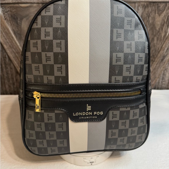 London Fog Handbags - London Fog Black and Gray Monogram NWOT